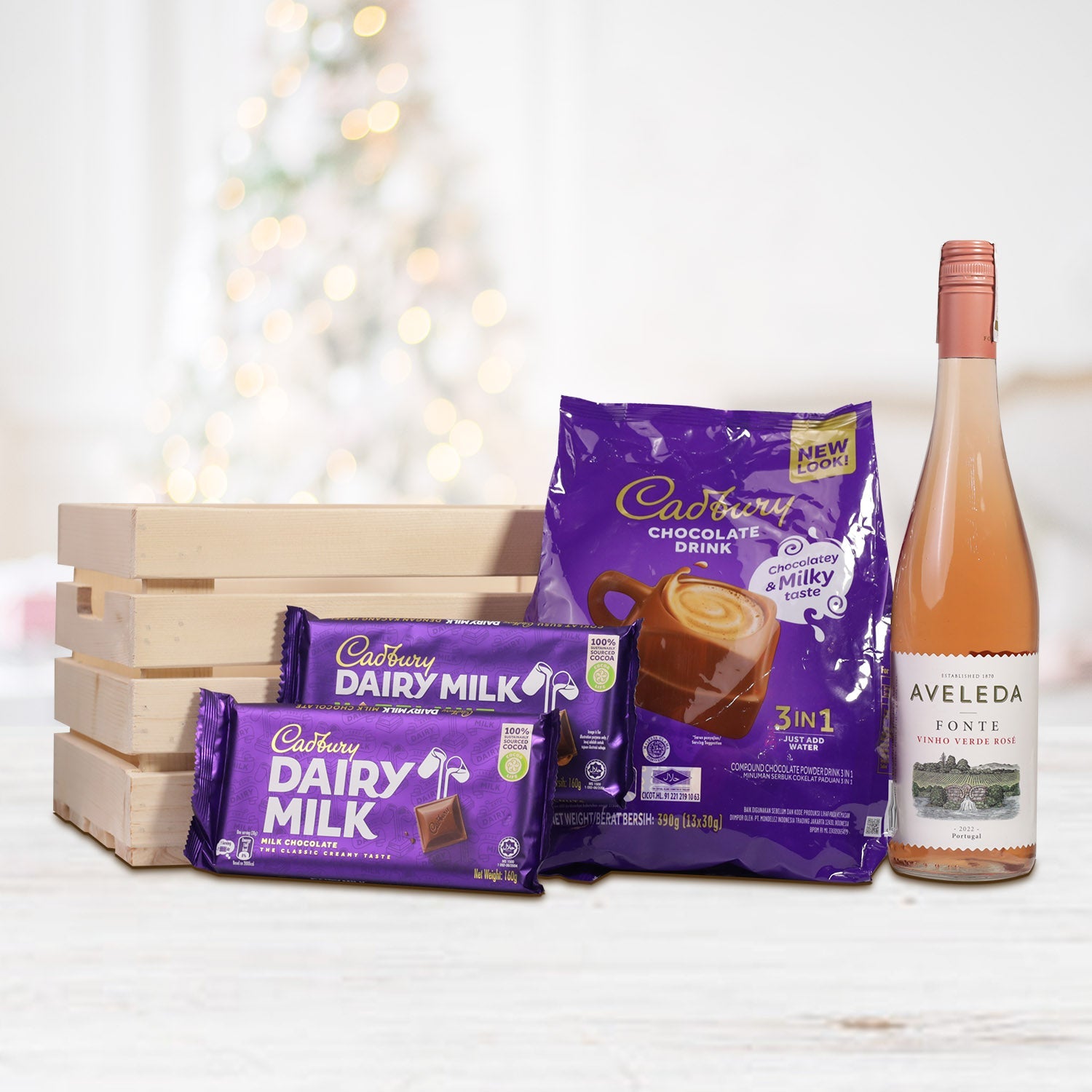 Christmas Basket - Wine & Chocolate (HG46)